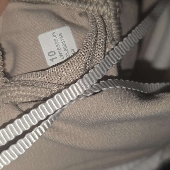 Lululemon Ribbed Nulu Asymmetrical Yoga Tank Top Light Support A/B Cup Bone 10 - Picture 10 of 12